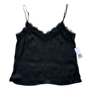 BP. Nordstrom Classic Black Lace Trim Cami Top Size S NWT Adjustable Straps